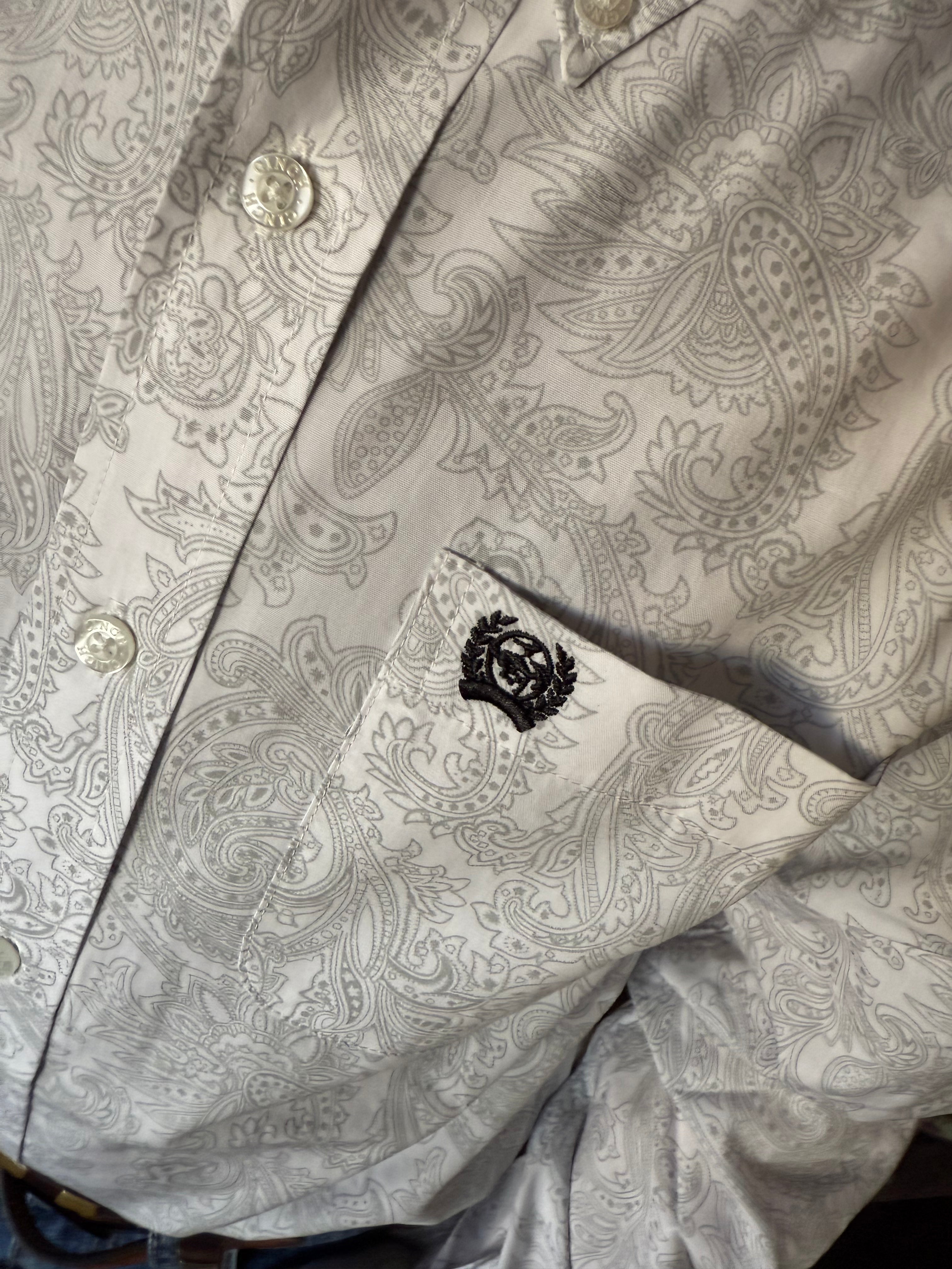 C393 Boys L/S Print / White