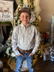 C393 Boys L/S Print / White