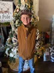 C0001 Boys Canvas Vest - Brown
