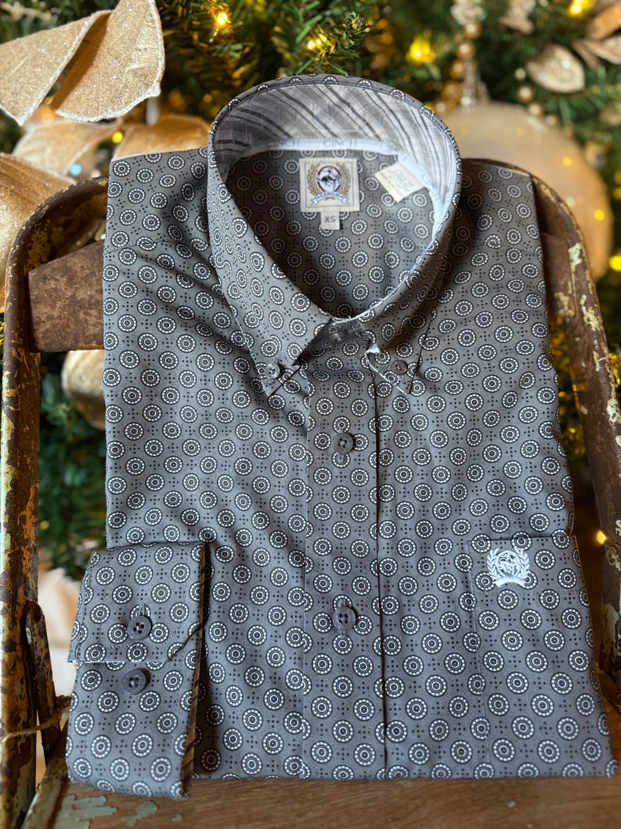 C5987 Men’s L/S Print / Gray
