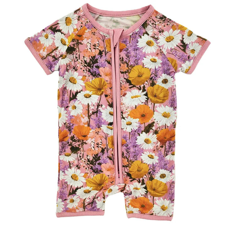 Wildflower Meadow Bamboo Short Romper