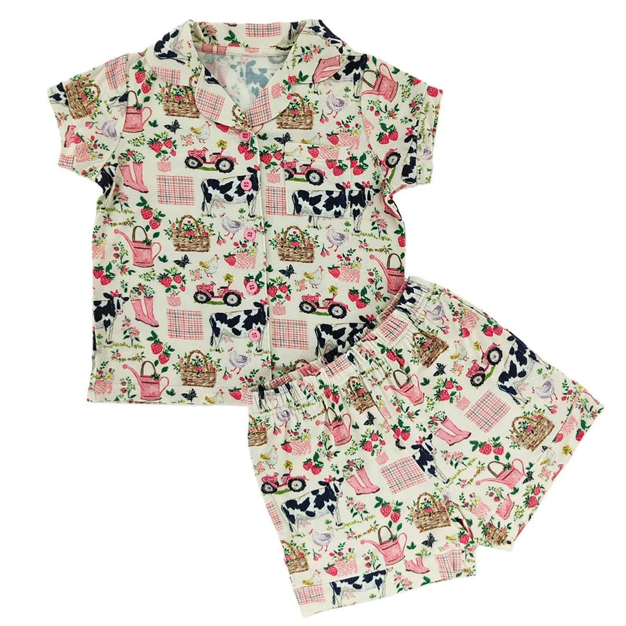 Blooming Homestead Button Up Short Set