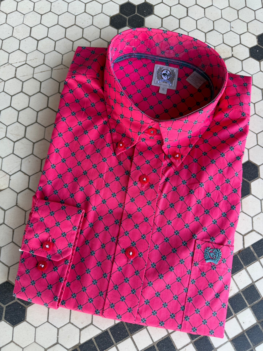 C6046 Pink L/S Button Up