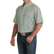 C4164 Green Short Sleeve Button Up