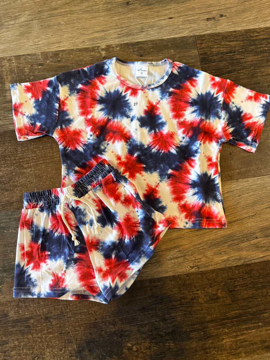 Firecracker Tie Dye slouchy Set