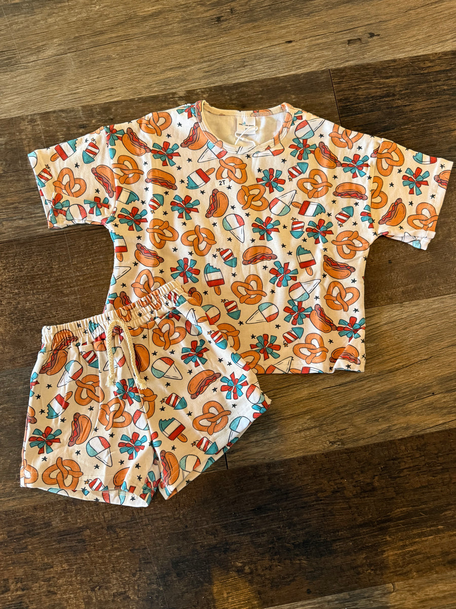 4th of July Snacks Slouchy Set