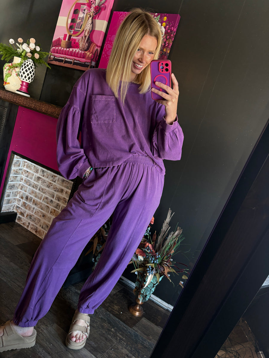 W84 Plum Jogger Pants