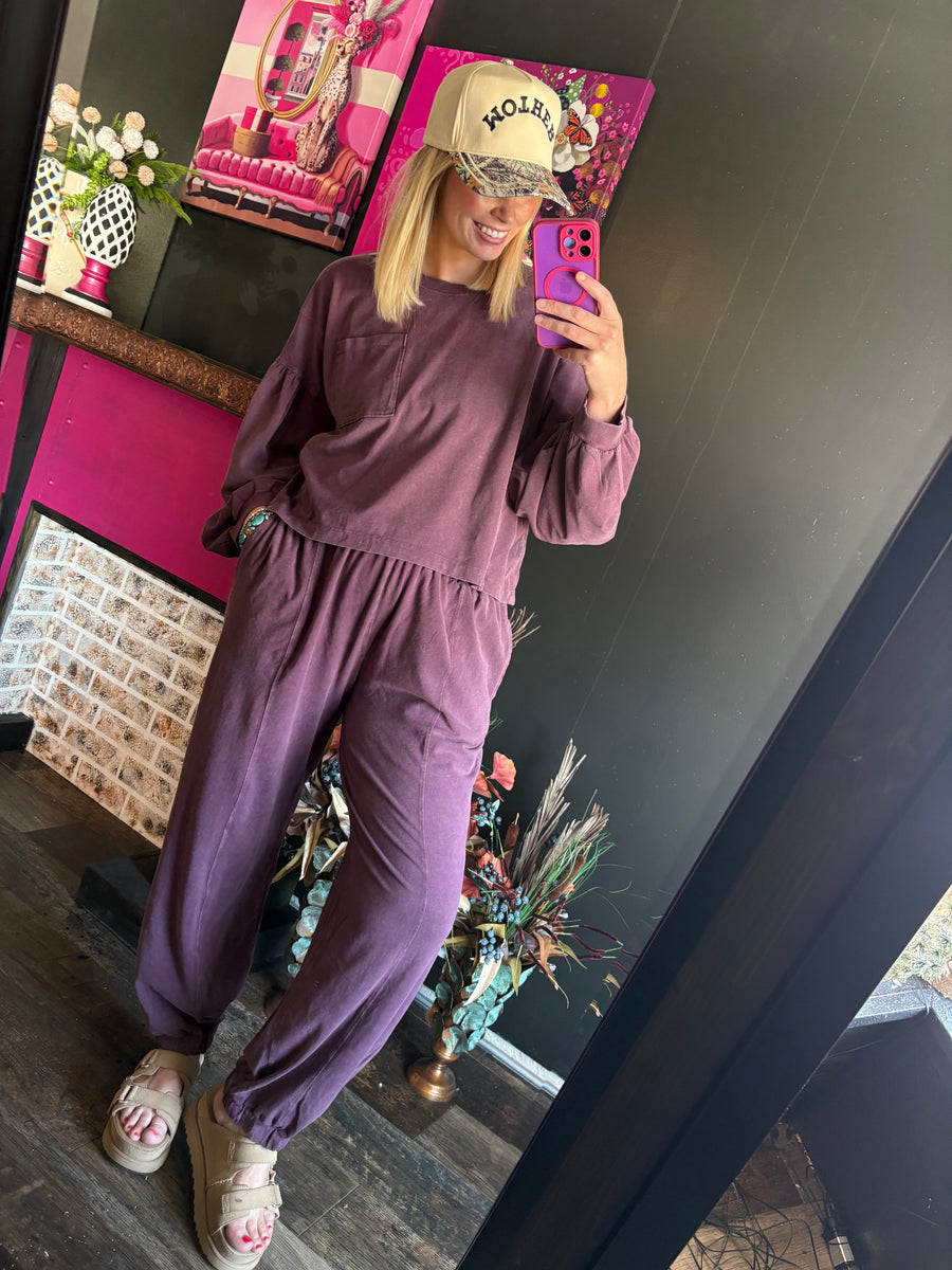 W83 Dark Cherry Jogger Pants