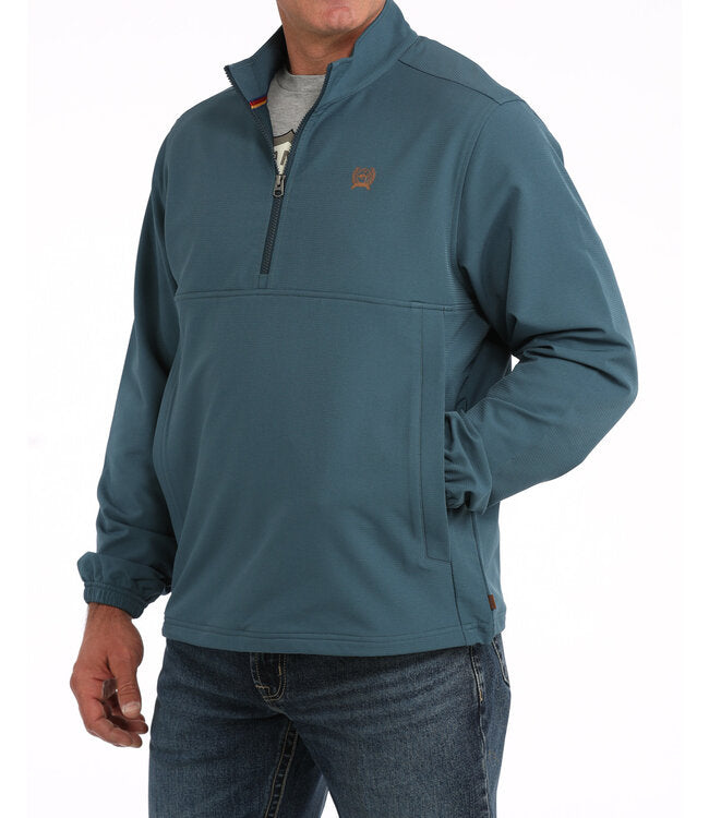M002 Teal Quarter Zip Pullover