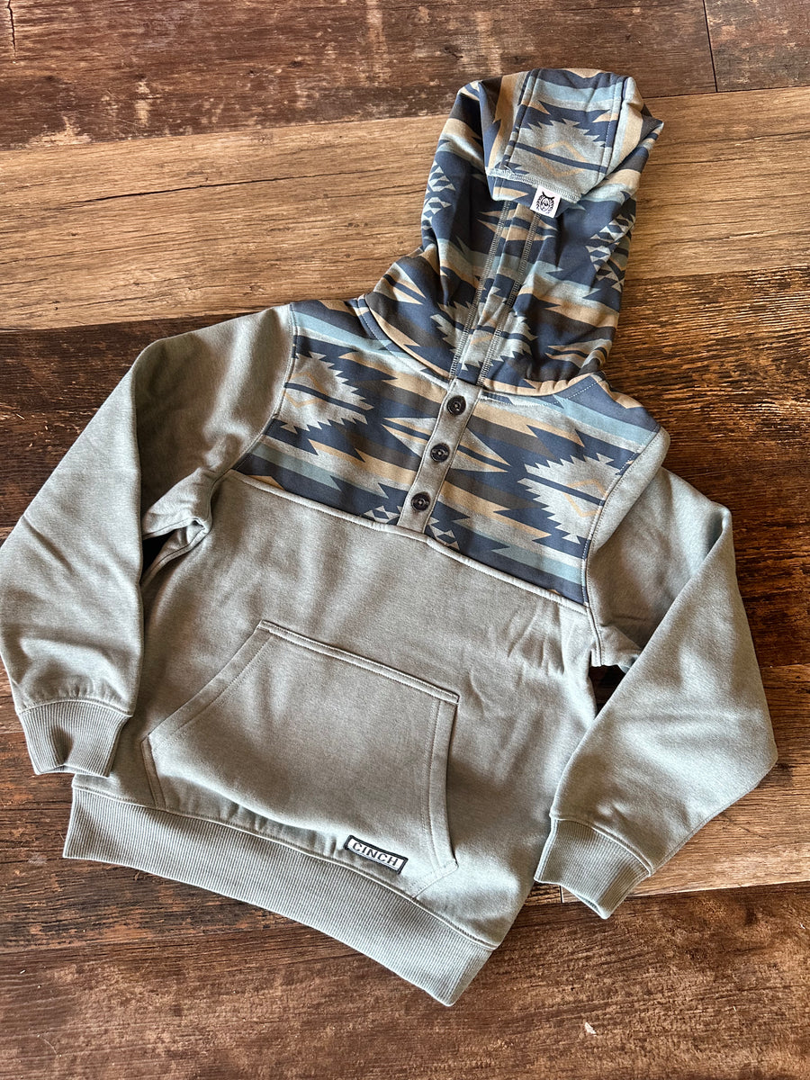 K001 Blue Aztec Hoodie