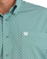 M136 Cinch Arenaflex Blue Long-sleeve Button Up