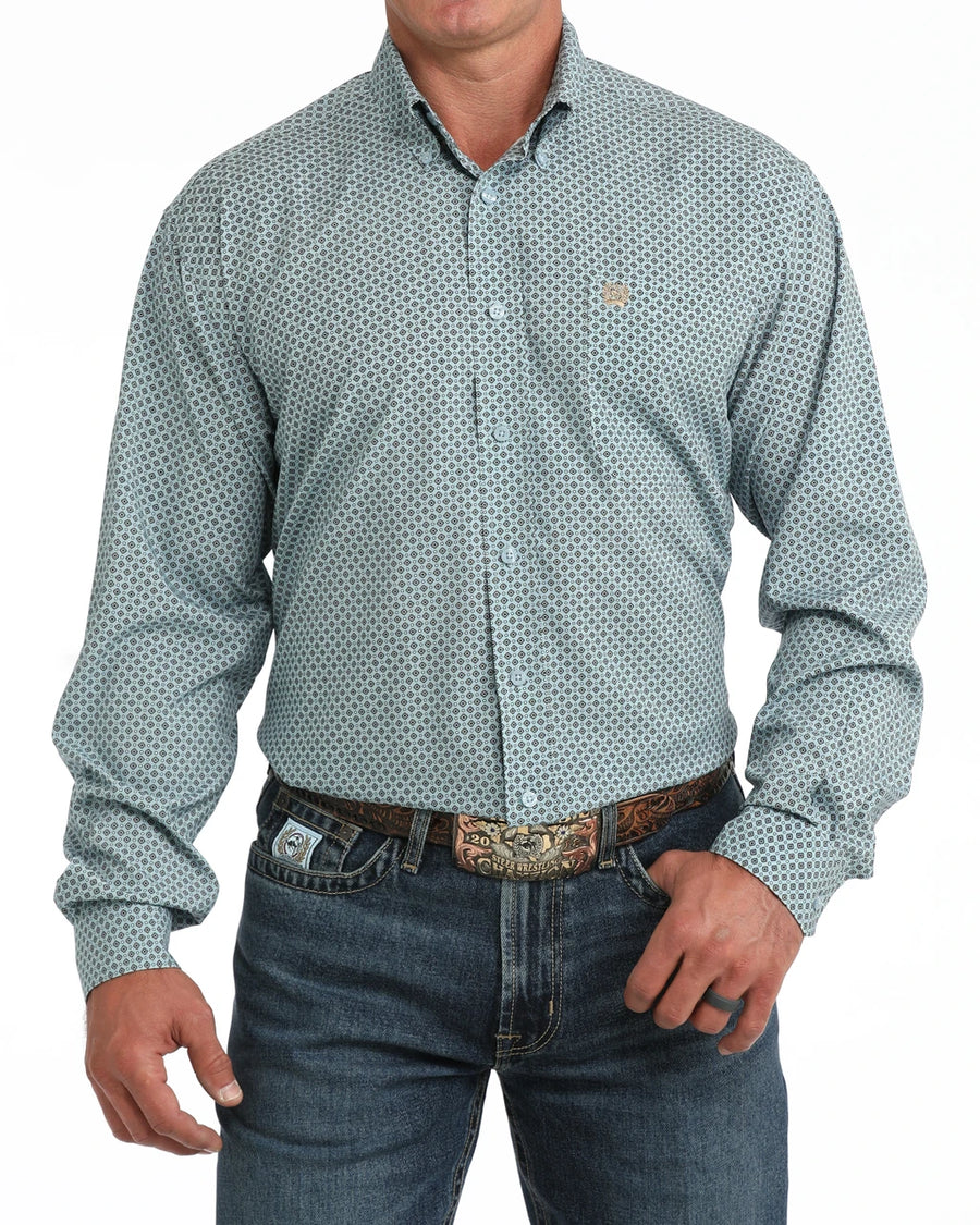 M151 Cinch Men's Arenaflex Light Blue Long-sleeve