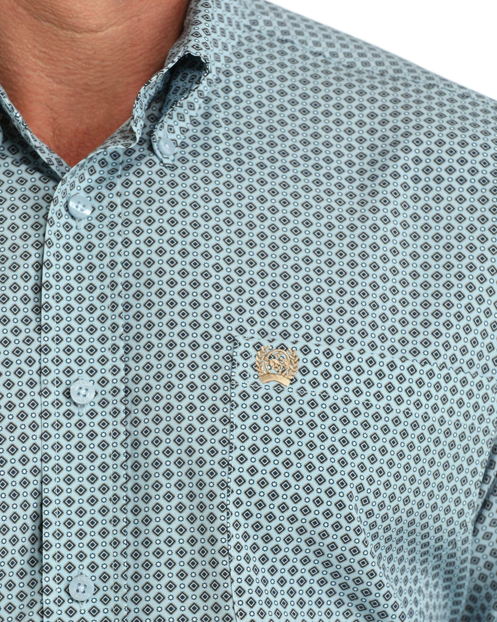 M151 Cinch Men's Arenaflex Light Blue Long-sleeve