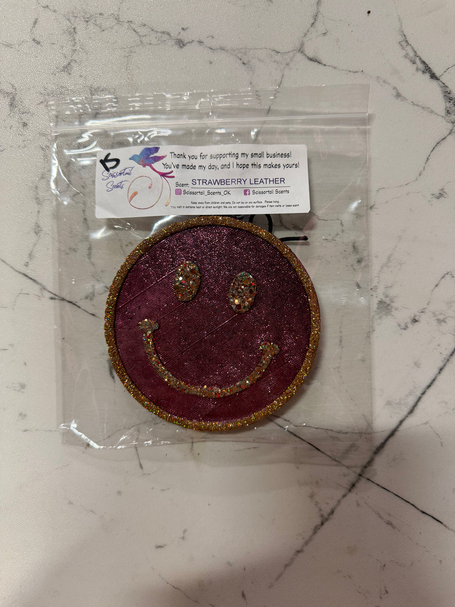 Dark Red Smiley Freshie