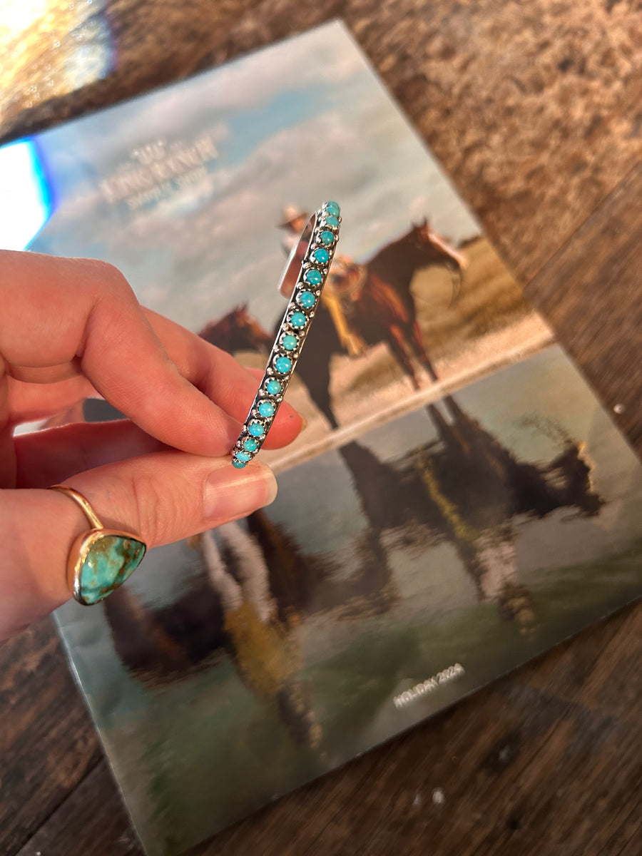 Turquoise snake eye cuff