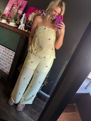 W128 Yellow Polka Dot Set